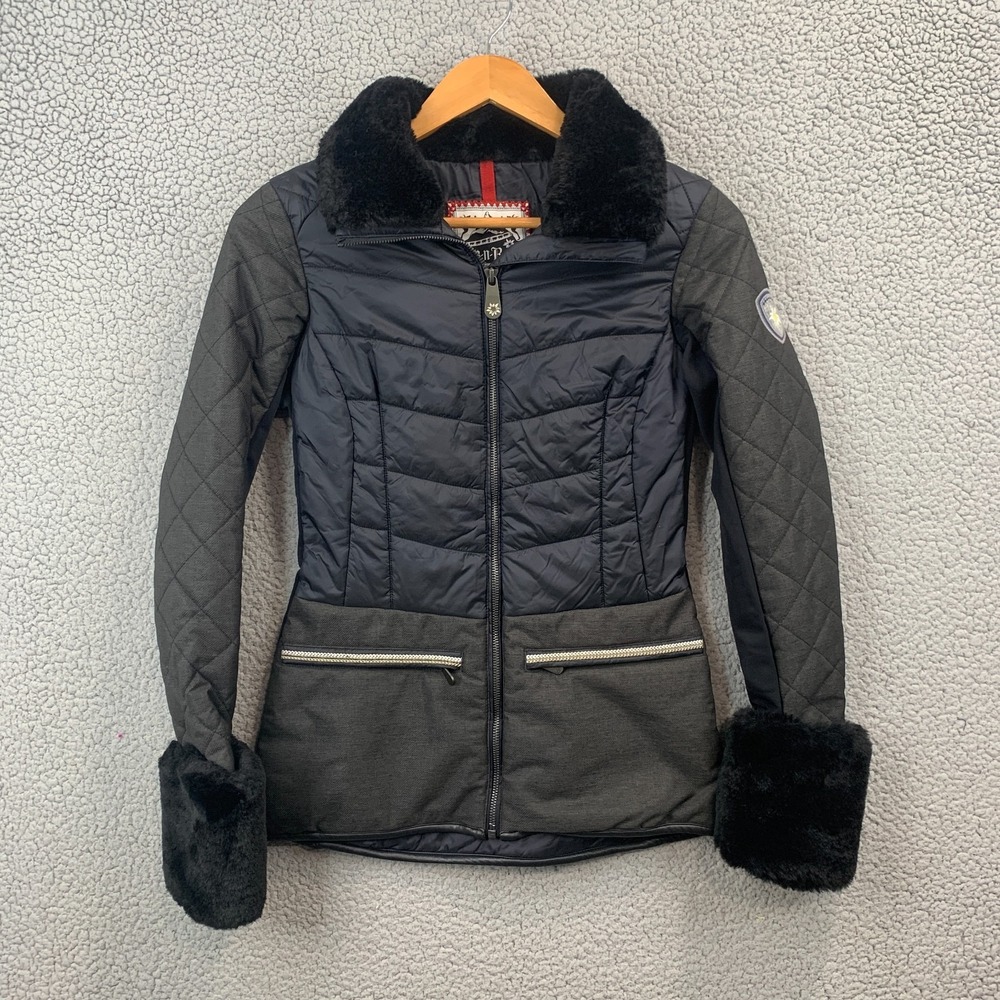 Alp N Rock Jacket XS Ski Quilted Hybrid Puffer faux collar